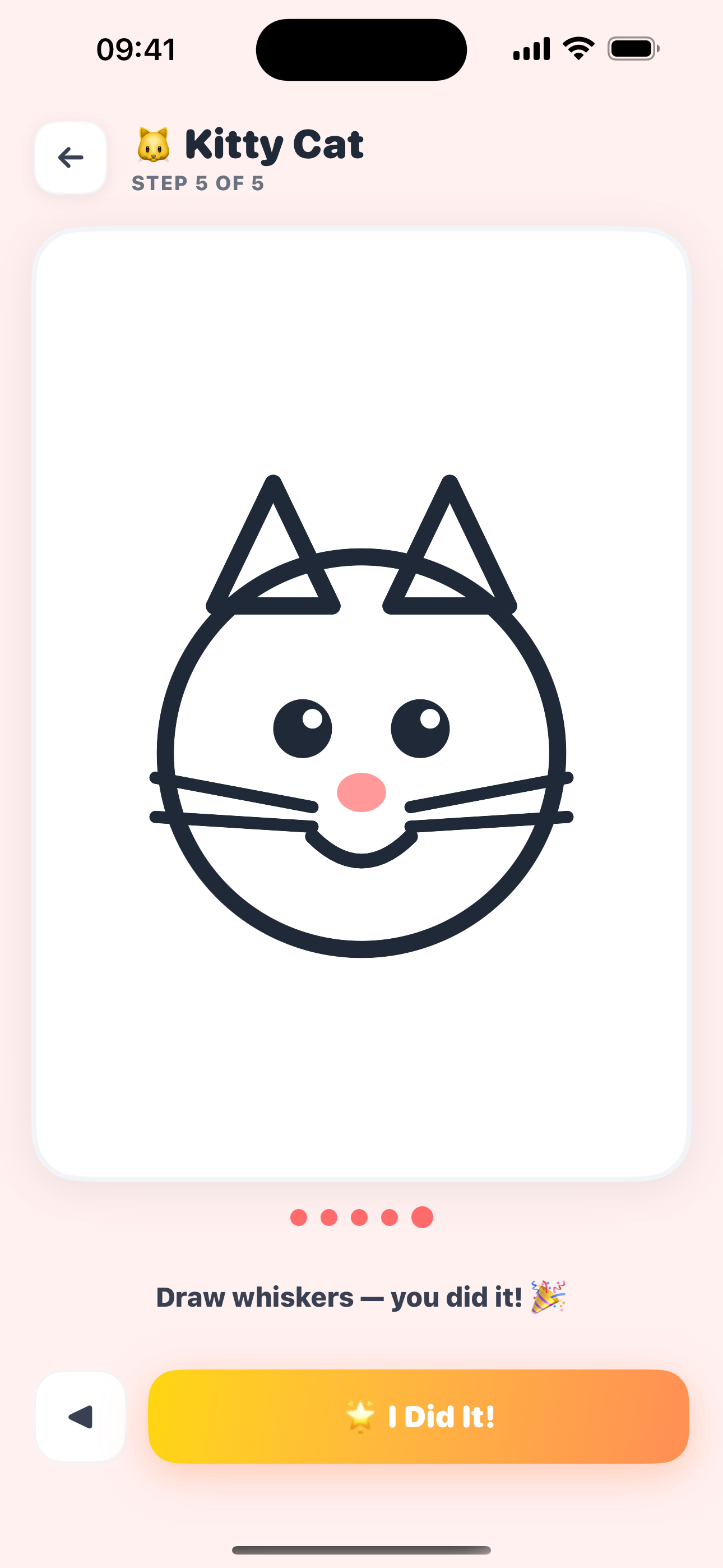 Step-by-step Kitty Cat lesson